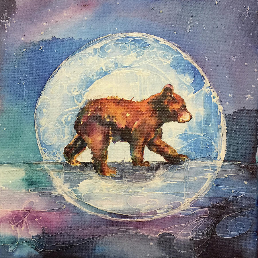 Cubbie Bear Painting by Christy Freeman Stark