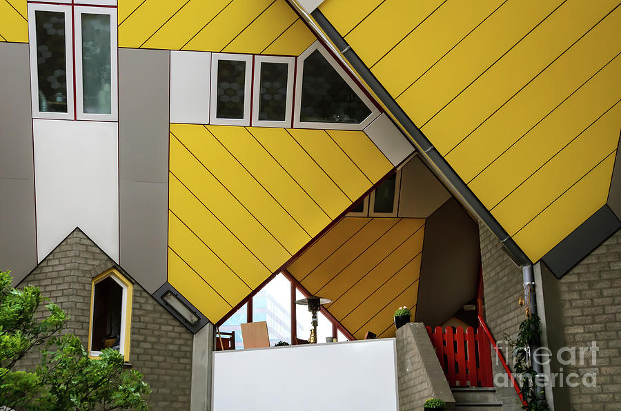 Cube houses detail in Rotterdam Photograph by RicardMN Photography