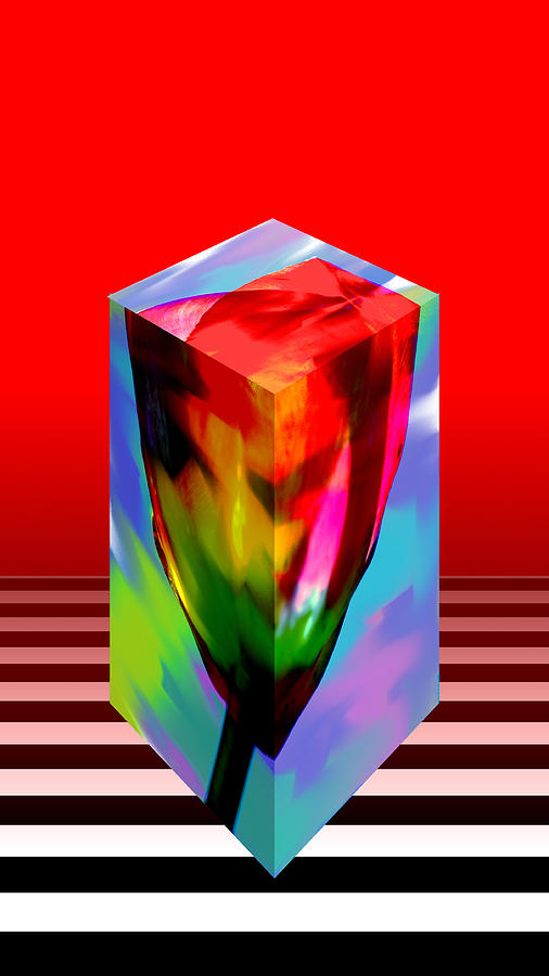 Cubed Tulip Digital Art by Marie Jamieson