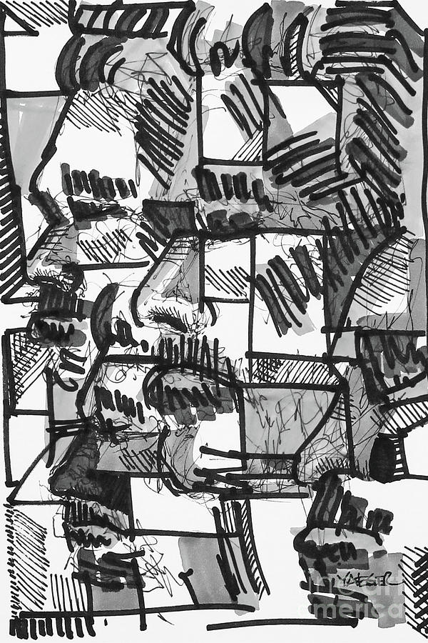 Cubism 2620 Drawing by Robert Yaeger