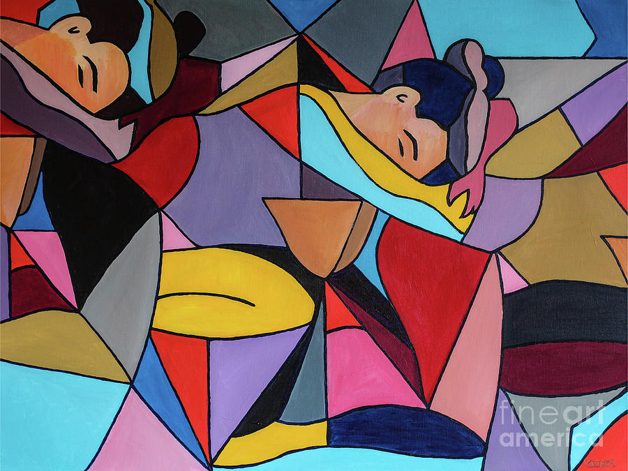 Cubism I Women Painting by Robert Yaeger