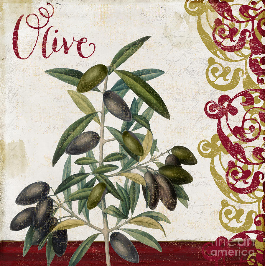 Cucina Italiana Olives Painting by Mindy Sommers