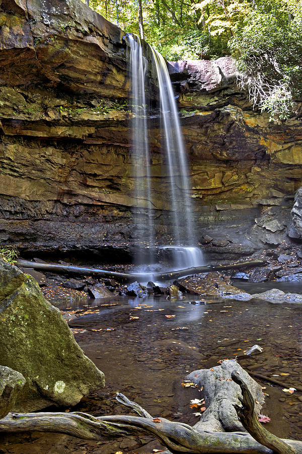 Nature Photograph - Cucumber Falls in Ohiopyle State Park - Pennsylvania by Brendan Reals