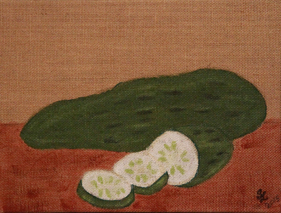 Cucumbers Painting - Cucumbers by Suzon Lemar