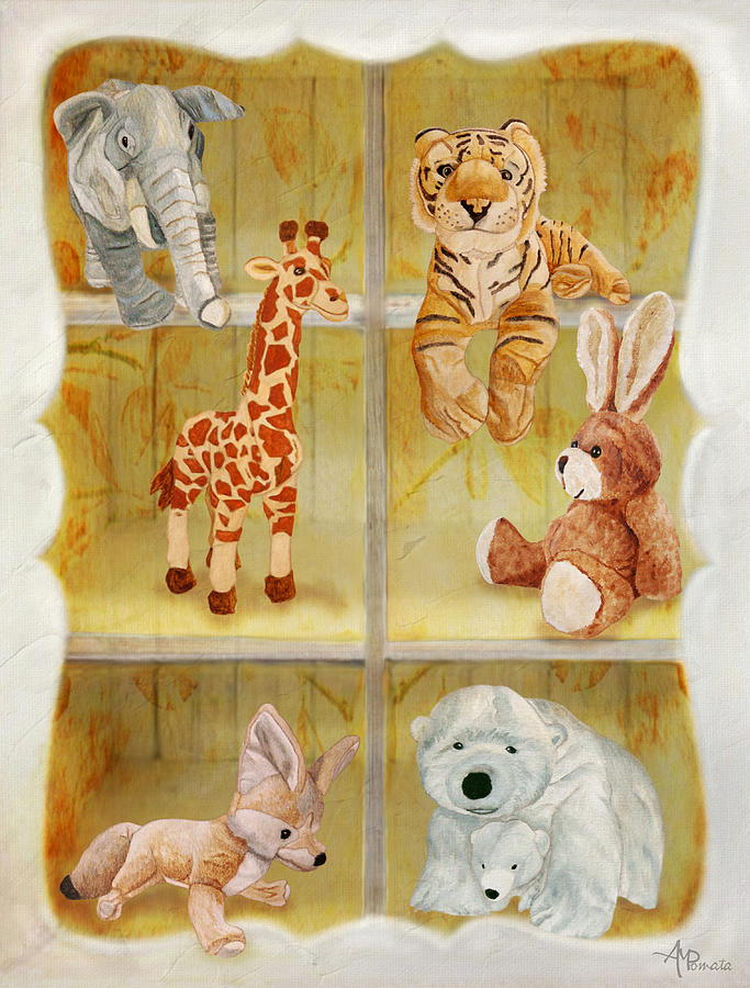 Cuddly Clubhouse Painting by Angeles M Pomata
