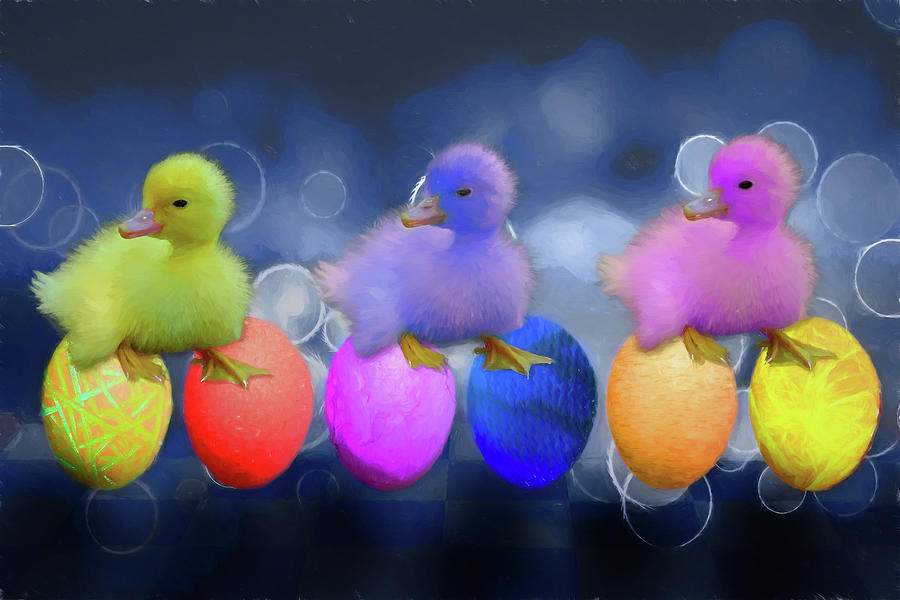 Cuddly Ducklings Digital Art by John Haldane