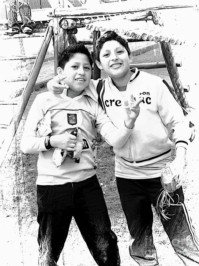 Cuenca Kids 1021 Photograph by Al Bourassa
