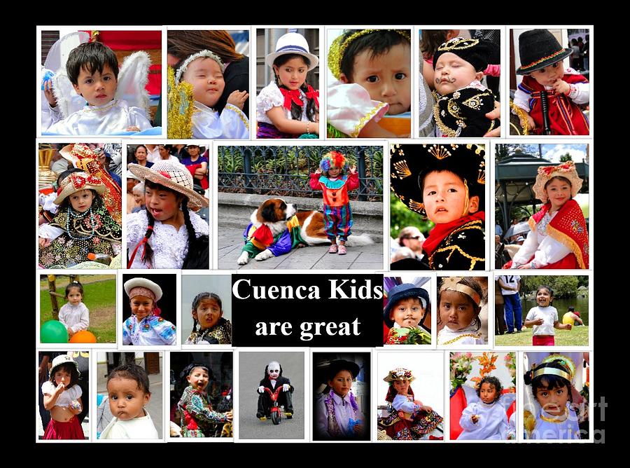 Cuenca Kids Collage Photograph by Al Bourassa