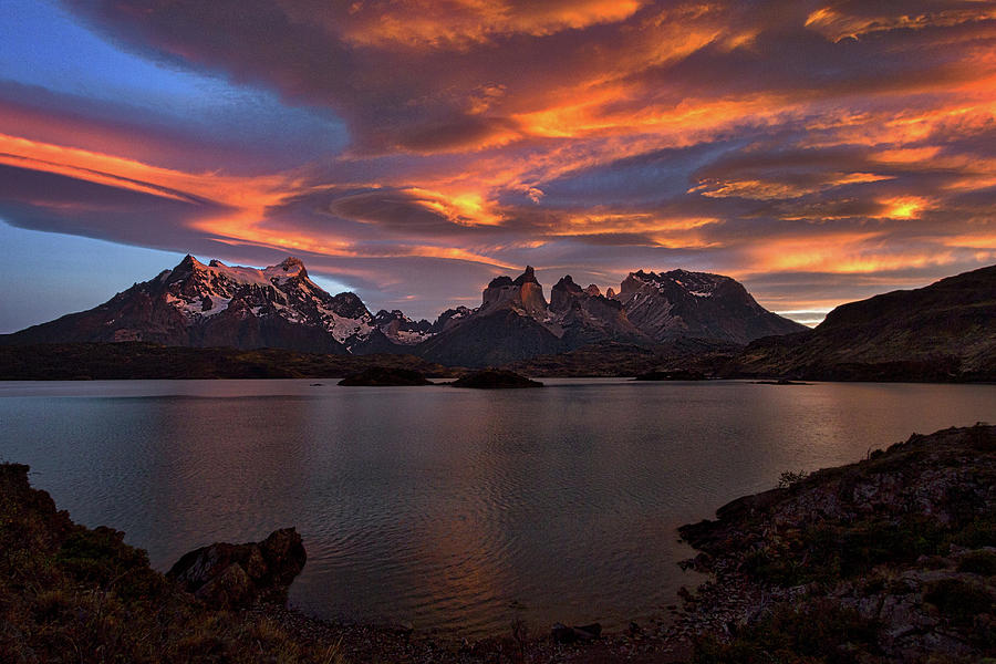 Cuernos Sunrise Part 3 - Chile Photograph by Stuart Litoff