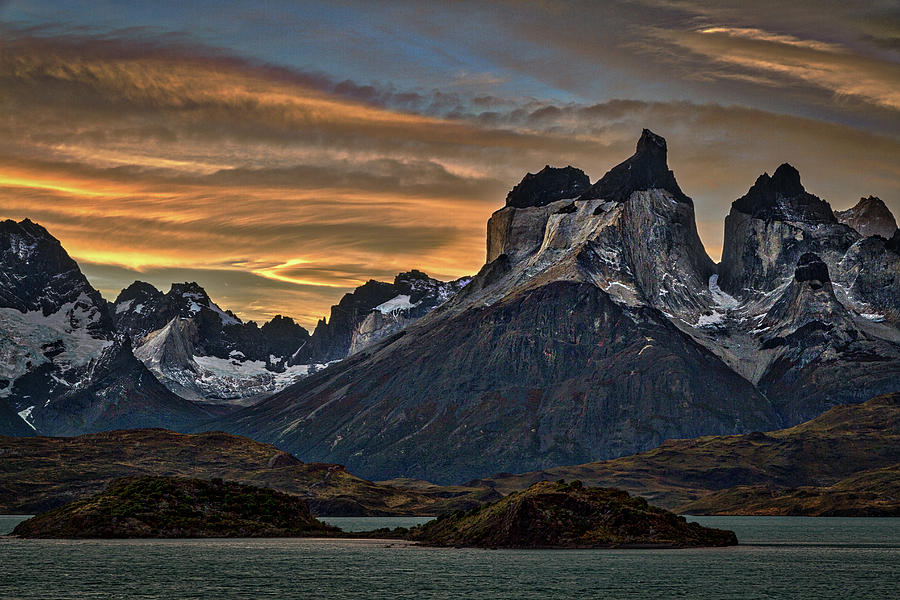 Cuernos Sunset Begins #2 - Patagonia Photograph by Stuart Litoff