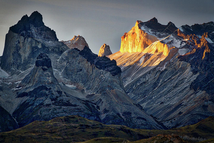 Cuernos Sunset Begins #3 - Patagonia Photograph by Stuart Litoff