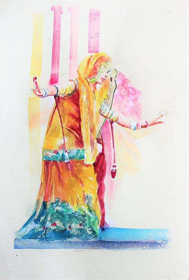 Cultural dance Painting by Khalid Saeed