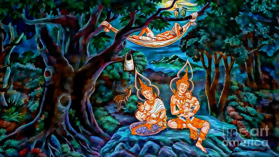 Buddha Painting - Culture in The Forest by Ian Gledhill