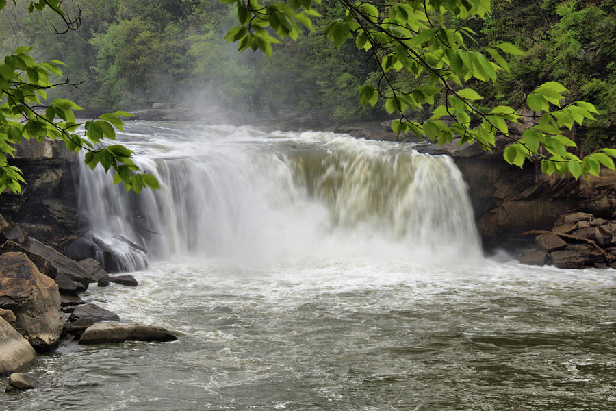 Spring Photograph - Cumberland Falls Close-up by Sandy Keeton