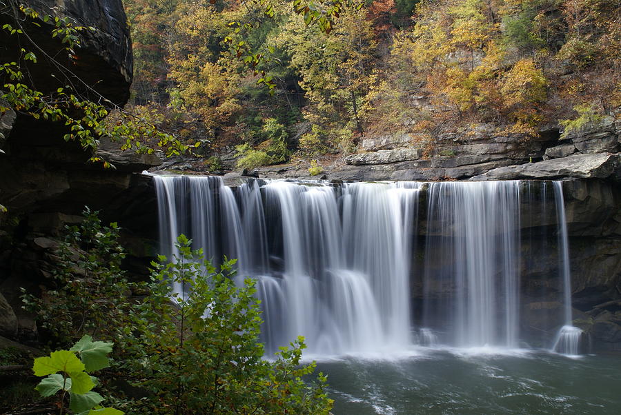 Landscape Photograph - Cumberland Falls in Green by Bj Hodges Landscape Photograph - Cumberland Falls in Green by Bj Hodges