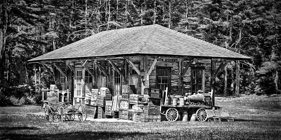 Architecture Photograph - Cummings Railroad Depot, Luggage by Betty Denise