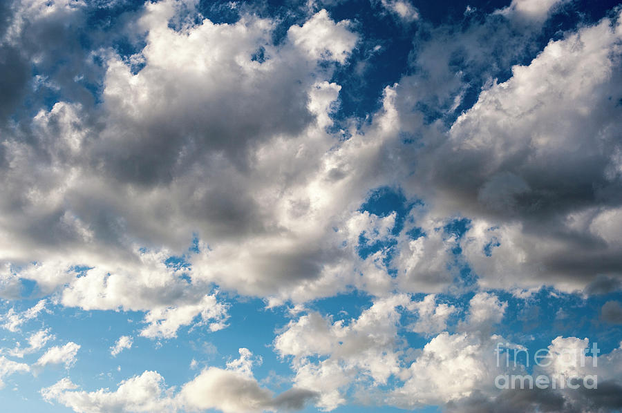 Cumulus Clouds with Blue Sky Photograph by Jim Corwin