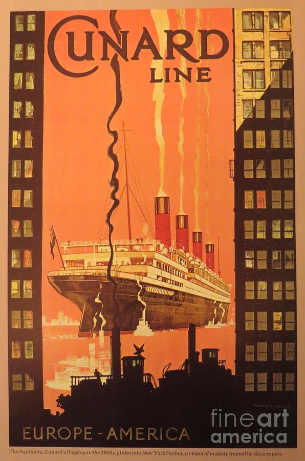 Cunard Ocean Liner Poster Photograph by Tim Townsend