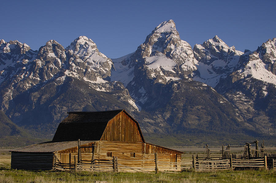 Cunningham Cabin and Tetons Photograph by Pete Oxford