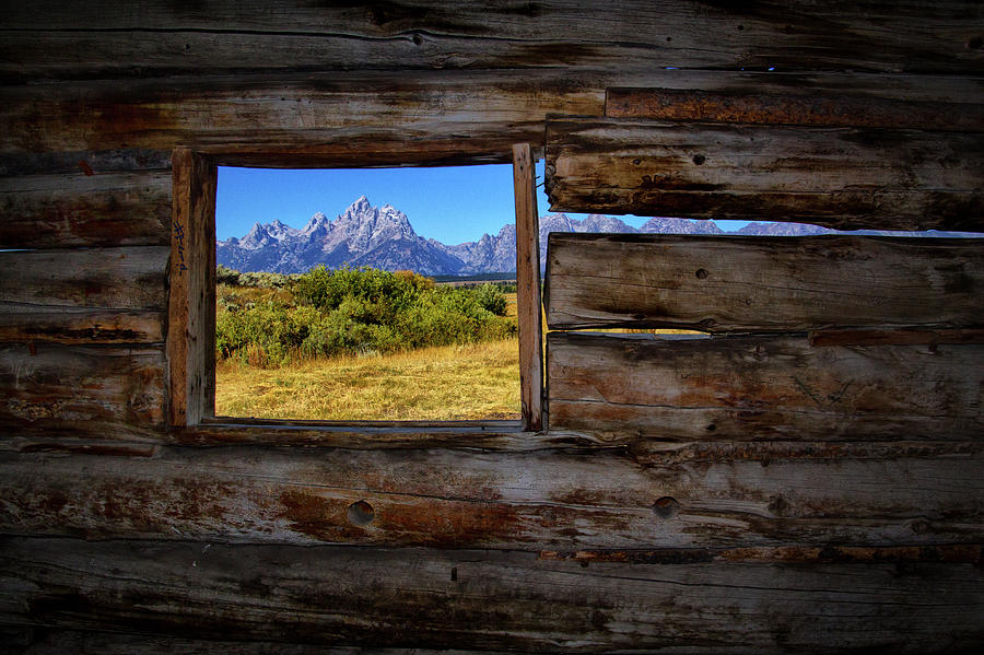 Cunningham Cabin Window View Photograph by Carolyn Derstine