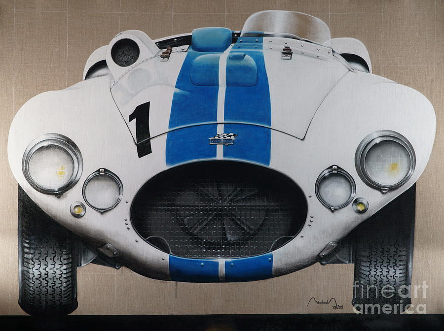 Cunningham Le Mans 1952 Painting by Alain BAUDOUIN ABmotorART