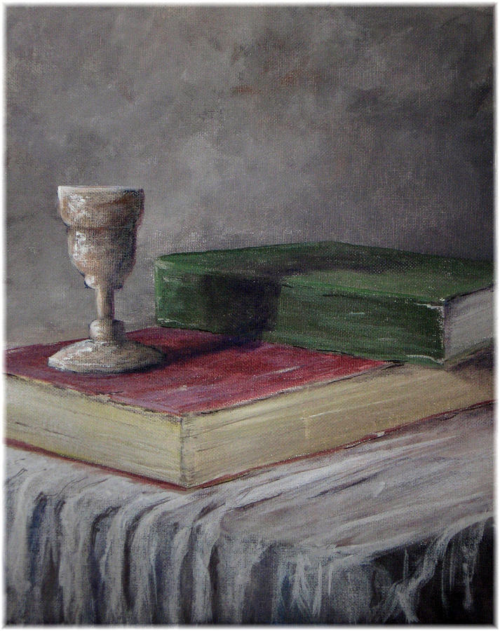 Still Life Painting - Cup and Books by Kenneth McGarity
