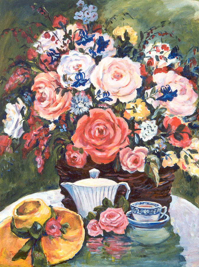 Cup and Saucer Painting by Ingrid Dohm
