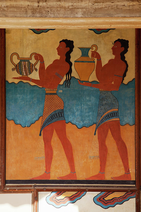Cup-bearer Fresco In South Propylaeum Photograph