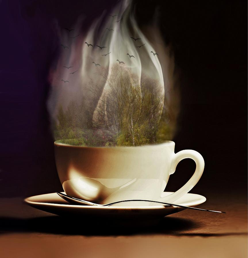 Tea Digital Art - Cup of Nature by Lilia S