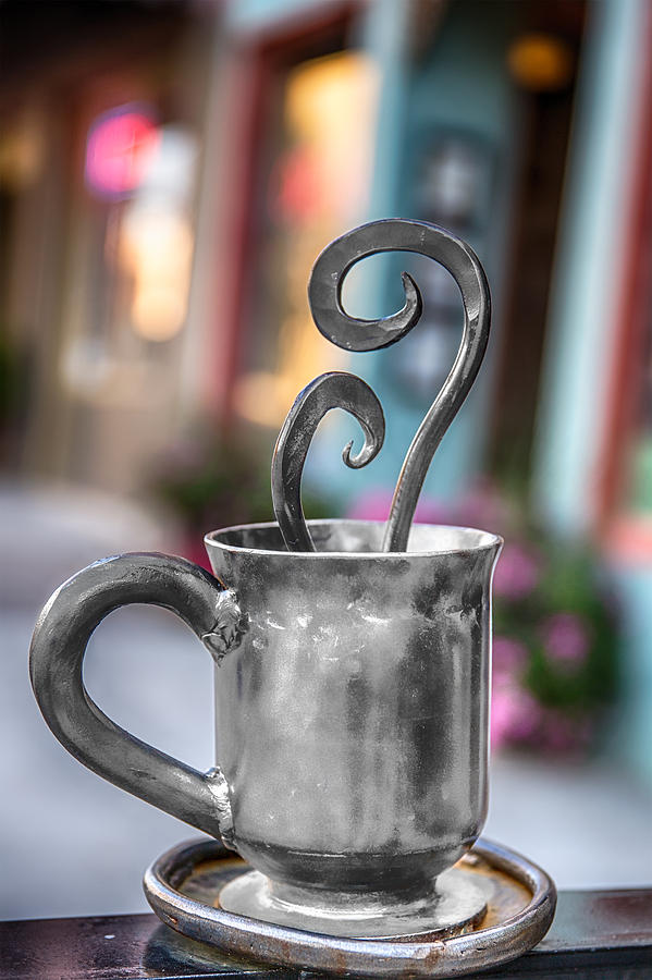 Cup of Silver Coffee Digital Art by John Haldane