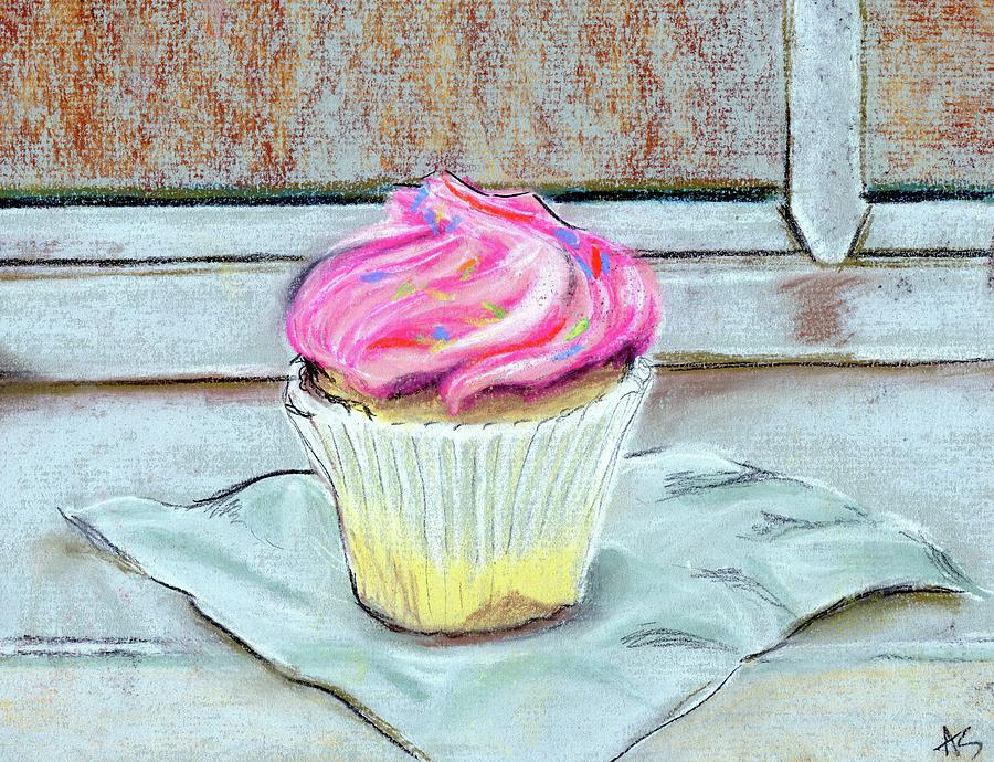 Cupcake Drawing by Anne Seay