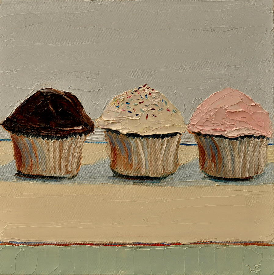 Cupcake Painting by Lindsay Frost