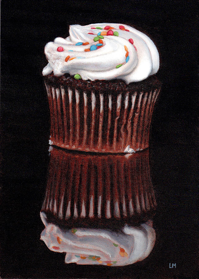 Cupcake Reflections Painting by Linda Merchant