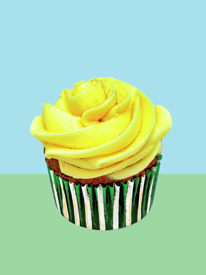 Cupcake with Yellow Frosting Photograph by Dominic Piperata
