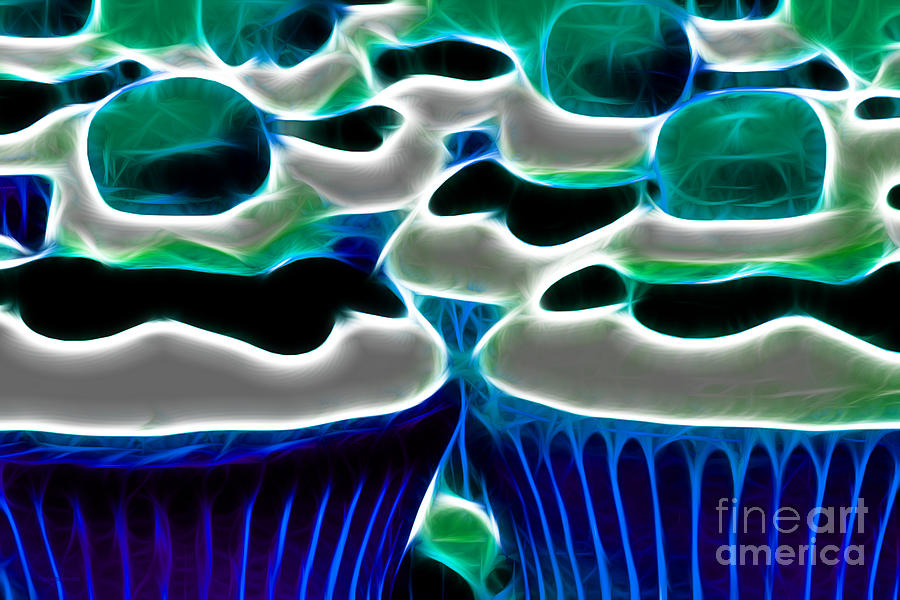 Cupcakes - Electric - Blue Photograph by Wingsdomain Art and Photography