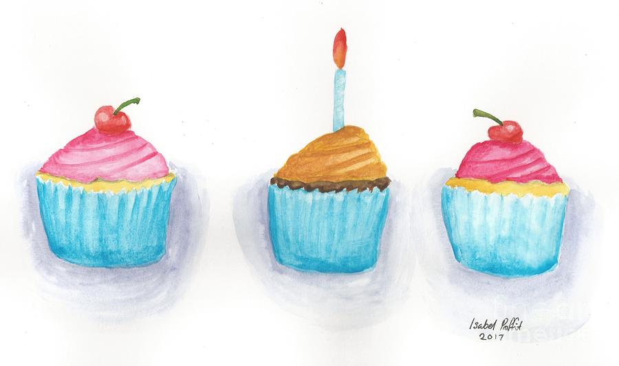 Watercolour Painting - Cupcakes? by Isabel Proffit Watercolour Painting - Cupcakes? by Isabel Proffit
