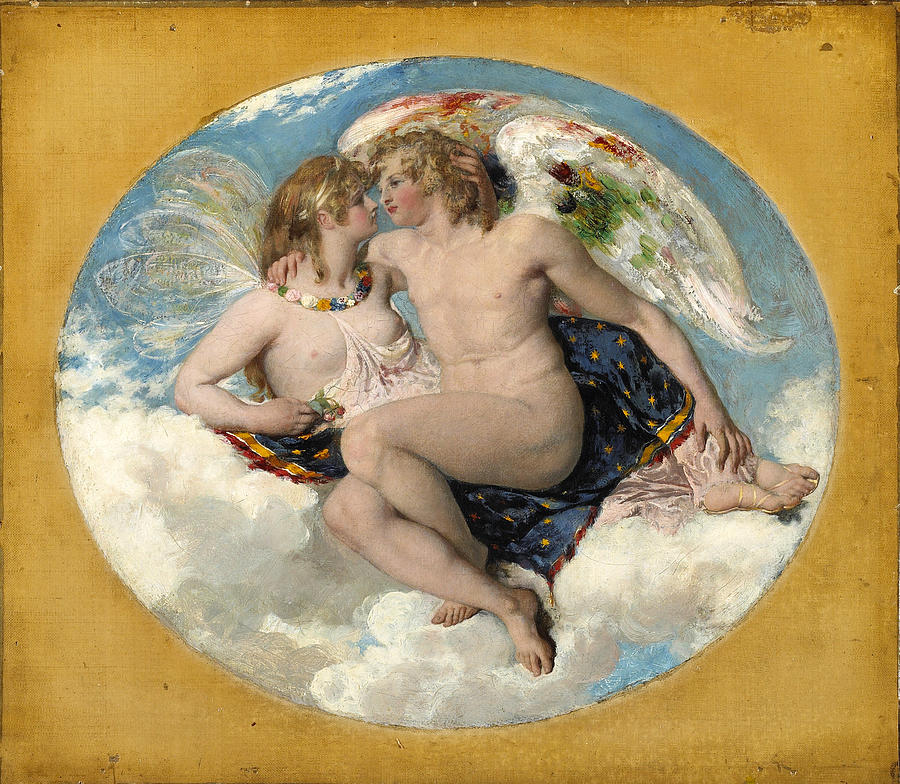 Cupid And Psyche 2 Painting by William Etty