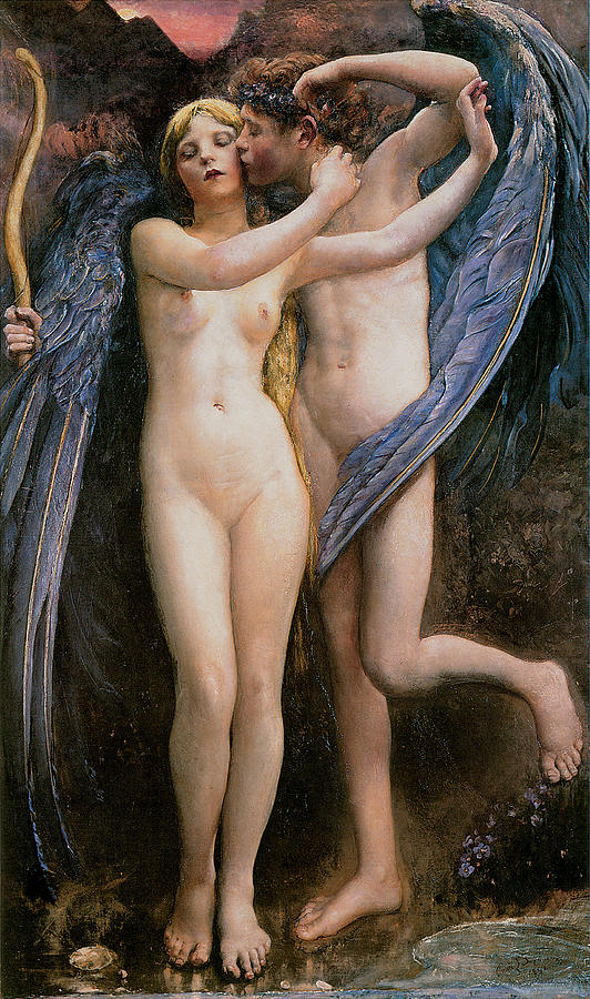 Nude Painting - Cupid and Psyche by Annie Swynnerton