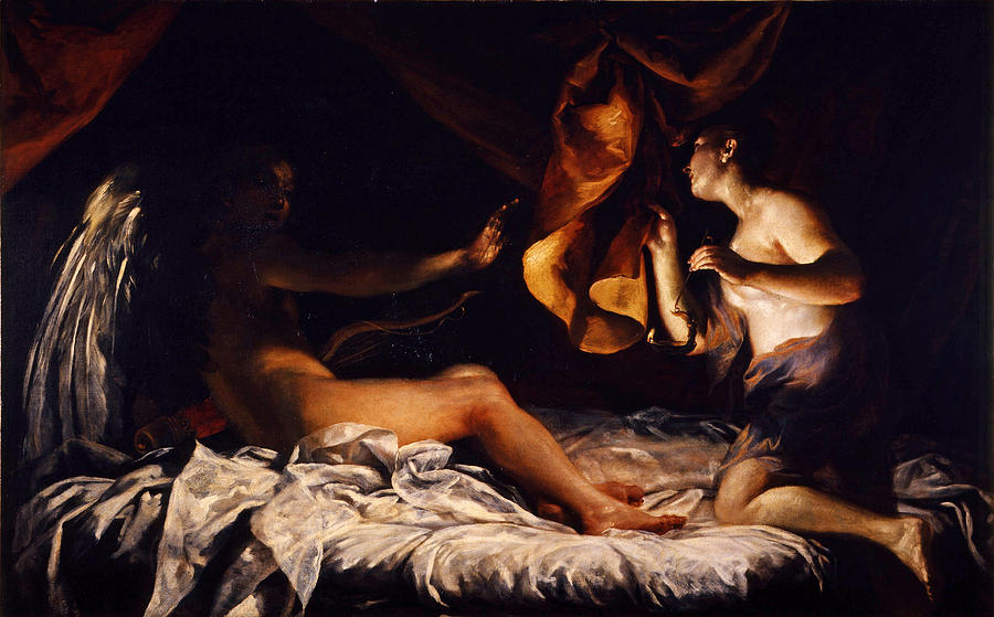 Cupid and Psyche Painting by Giuseppe Maria Crespi
