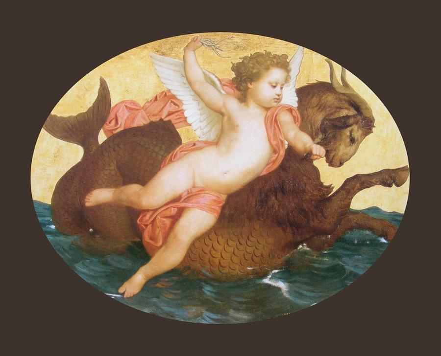 Holiday Photograph - Cupid On A Sea Monster by Frederick Holiday