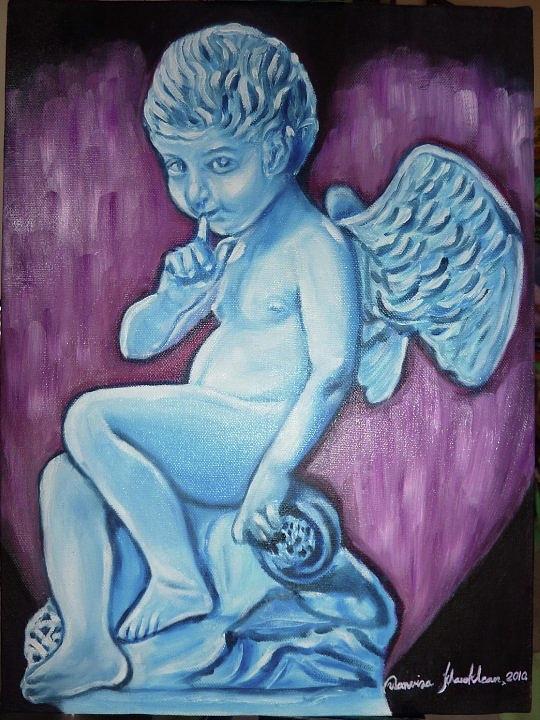 Cupid with love Painting by Wanvisa Klawklean