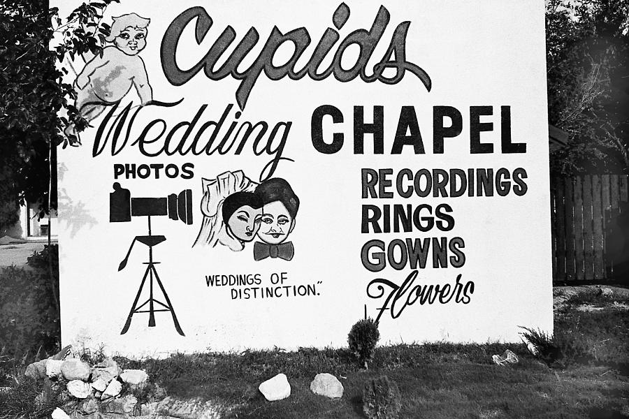 Cupids Wedding Chapel  Las Vegas Nevada 1979 Photograph by David Lee Guss