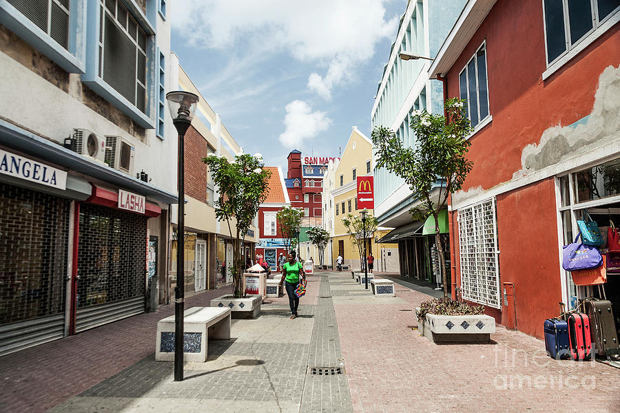 Curacao Street Photograph by Kathy Strauss