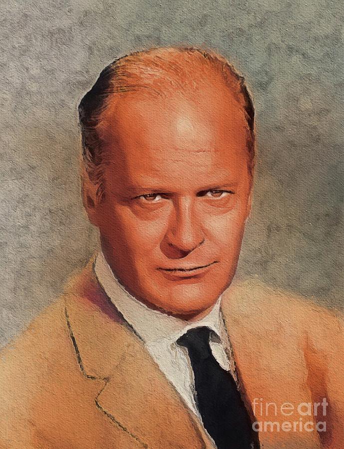 Curd Jurgens, Vintage Actor Painting