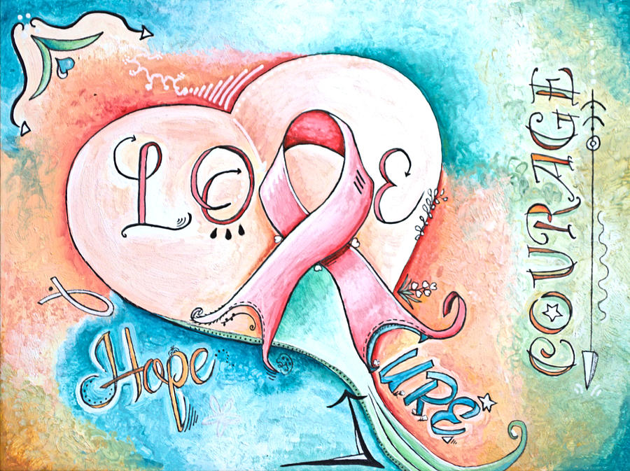 Cure Breast Cancer Painting by Shelly Tschupp