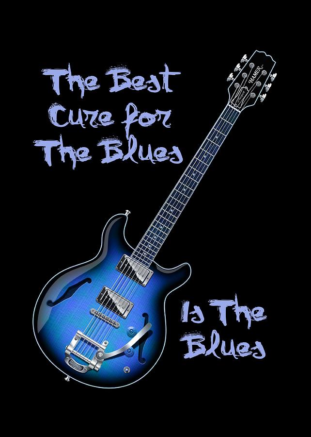 Music Digital Art - Cure for the Blues Shirt by WB Johnston