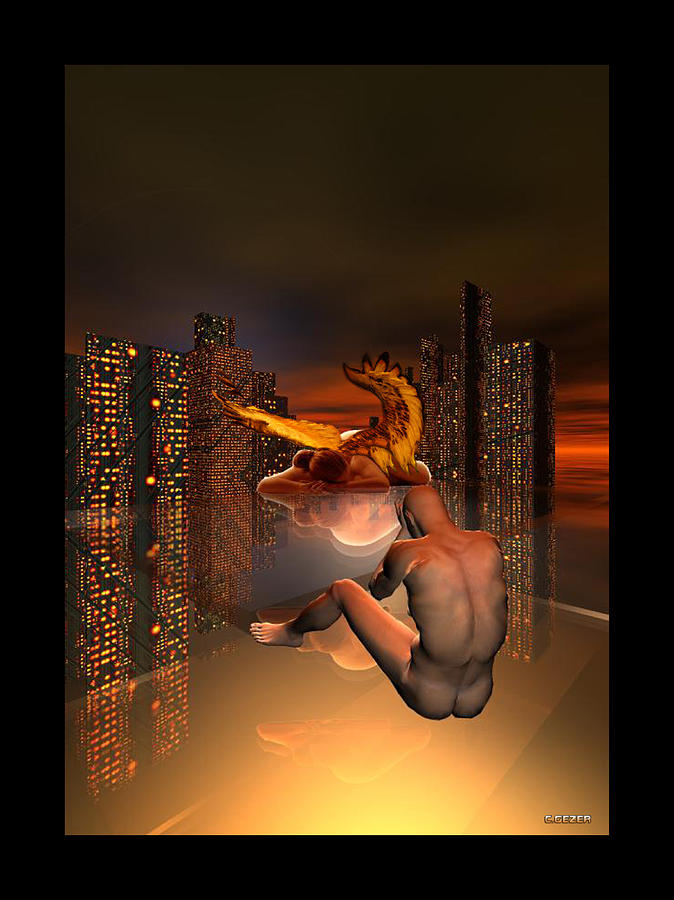 Nu Digital Art - Curiosity by Gezer Coskun Nu Digital Art - Curiosity by Gezer Coskun