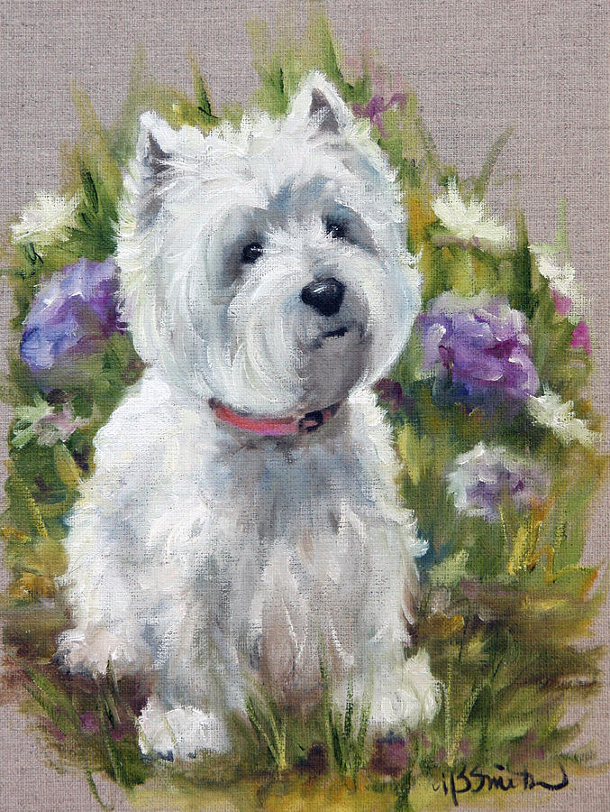 Westie Painting - Curiosity by Mary Sparrow Westie Painting - Curiosity by Mary Sparrow