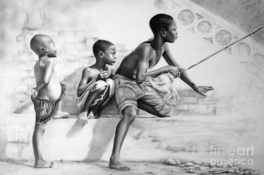 Curiosity Drawing by Reginald Nazaire Fine Art America