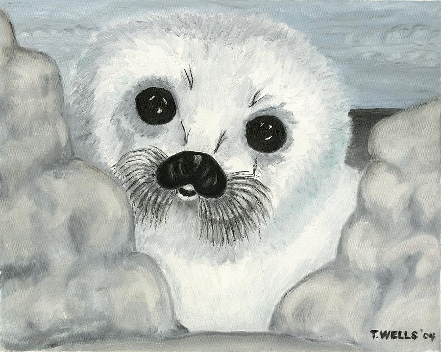 harp seal pup drawing